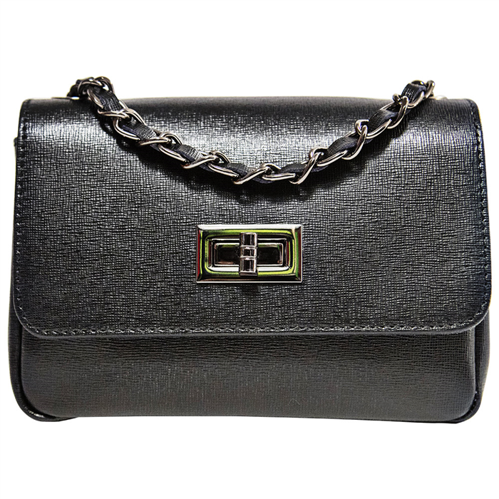 Mini Bag - Pelle Saffiano nero