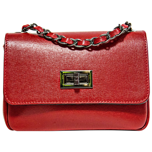 Mini Bag - Pelle Saffiano Rosso Scuro
