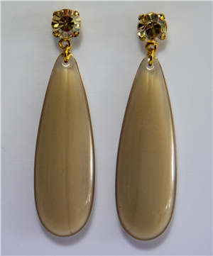 Orecchini Gocce piatte - beige