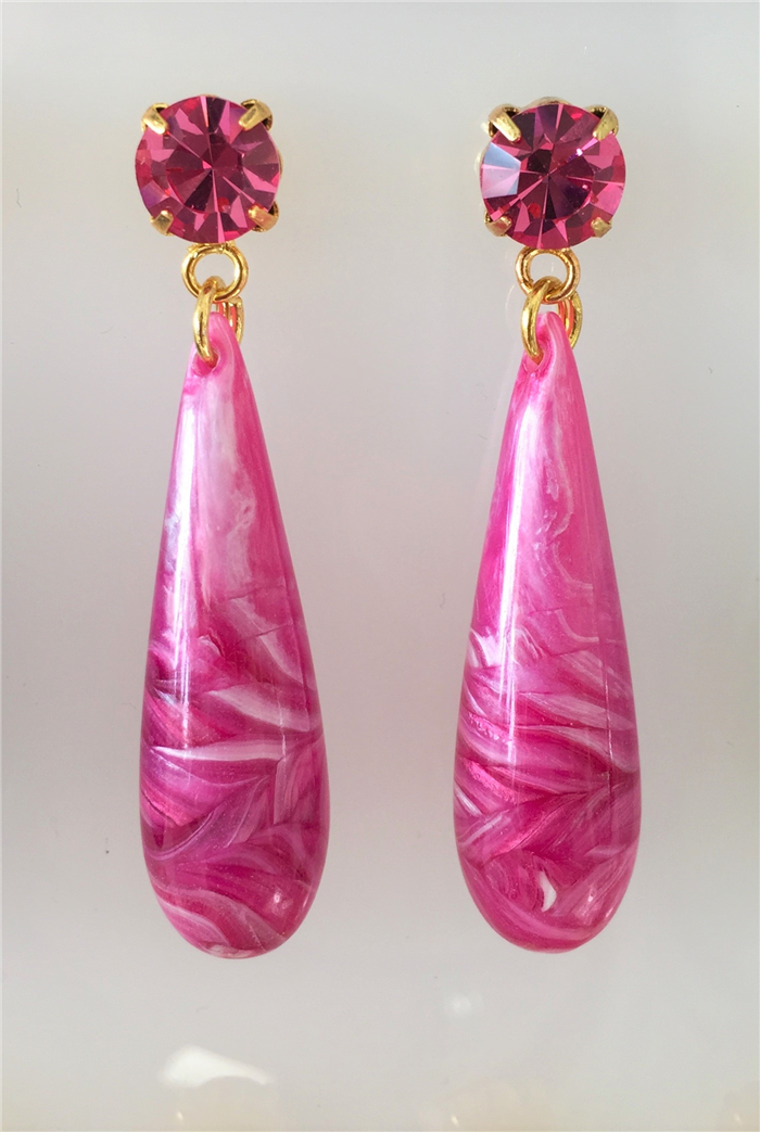 Gocce tonde rosa fucsia marmor