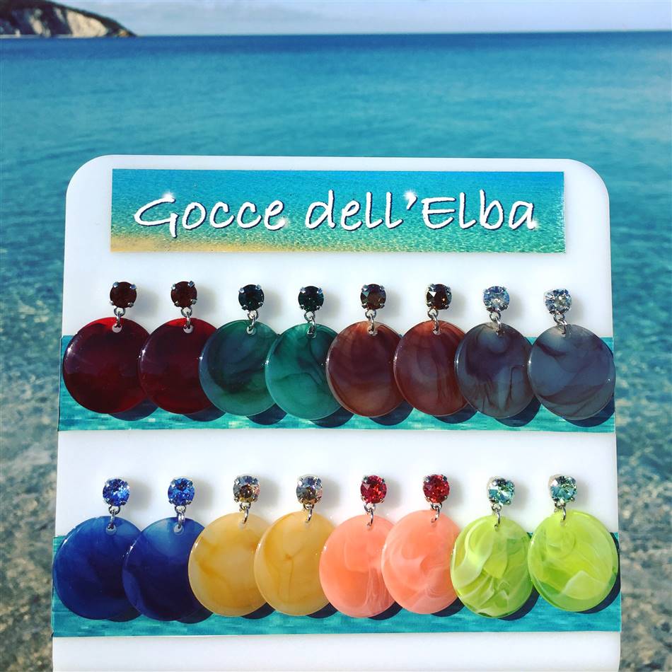 Dischi medi in resina nuvolata  - Gocce dell'Elba - Borse, Accessori e Bijoux